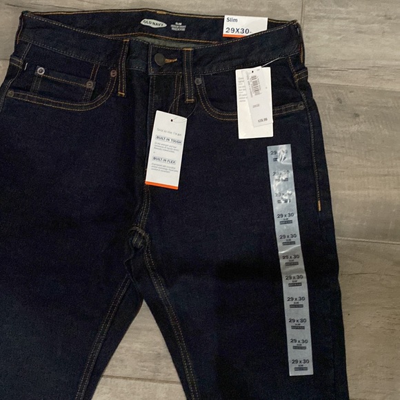 Men’s Slim Old Navy Dark blue jeans size 29x30 - Picture 2 of 5